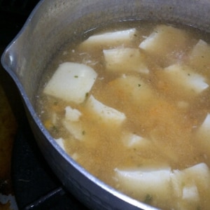 豆腐のネギ生姜スープ
